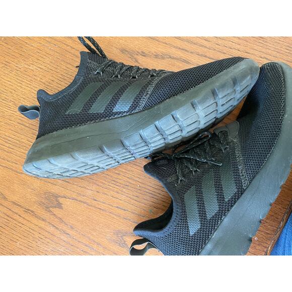 Adidas Mens Black Mesh Sneakers Size 10 - Picture 3 of 8